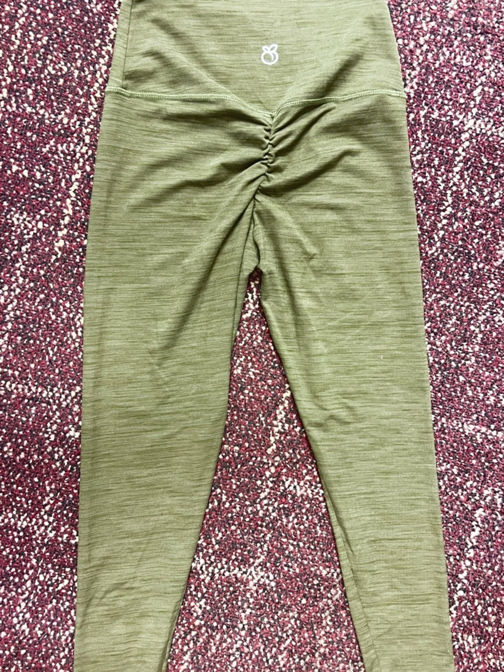 Olive Green High-Rise Booty Scrunch Leggings